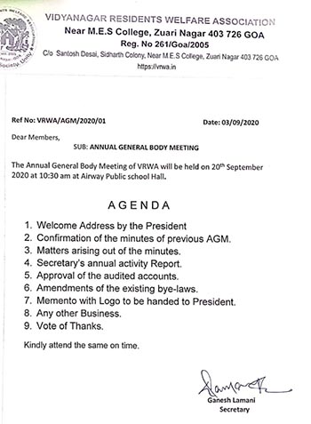 AGM Agenda set AGM Agenda set