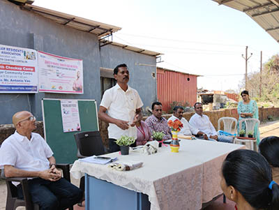 Cortalim, Goa MLA Shri Antonio Vaz promises to approve project for Ward 1, Sancoale village.