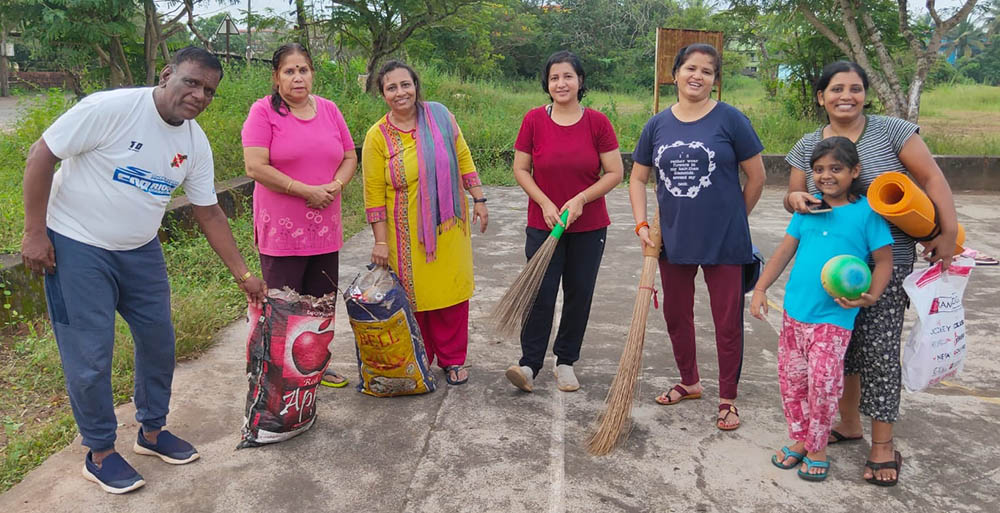 M.E.S College basket ball court cleaned. M.E.S College basket ball court cleaned.
