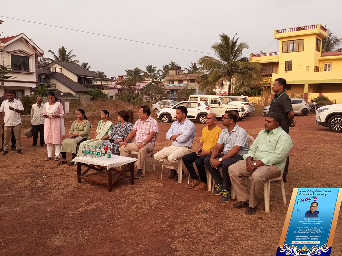 Foundation stone laid for Futsal ground.