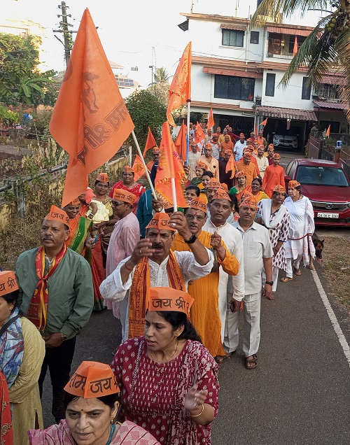 Prabhat Pheri @ Vidyanagar to commemorate inauguration of Prabhu Shri Ram Temple at Ayodhya.