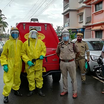 Railway colony disinfected