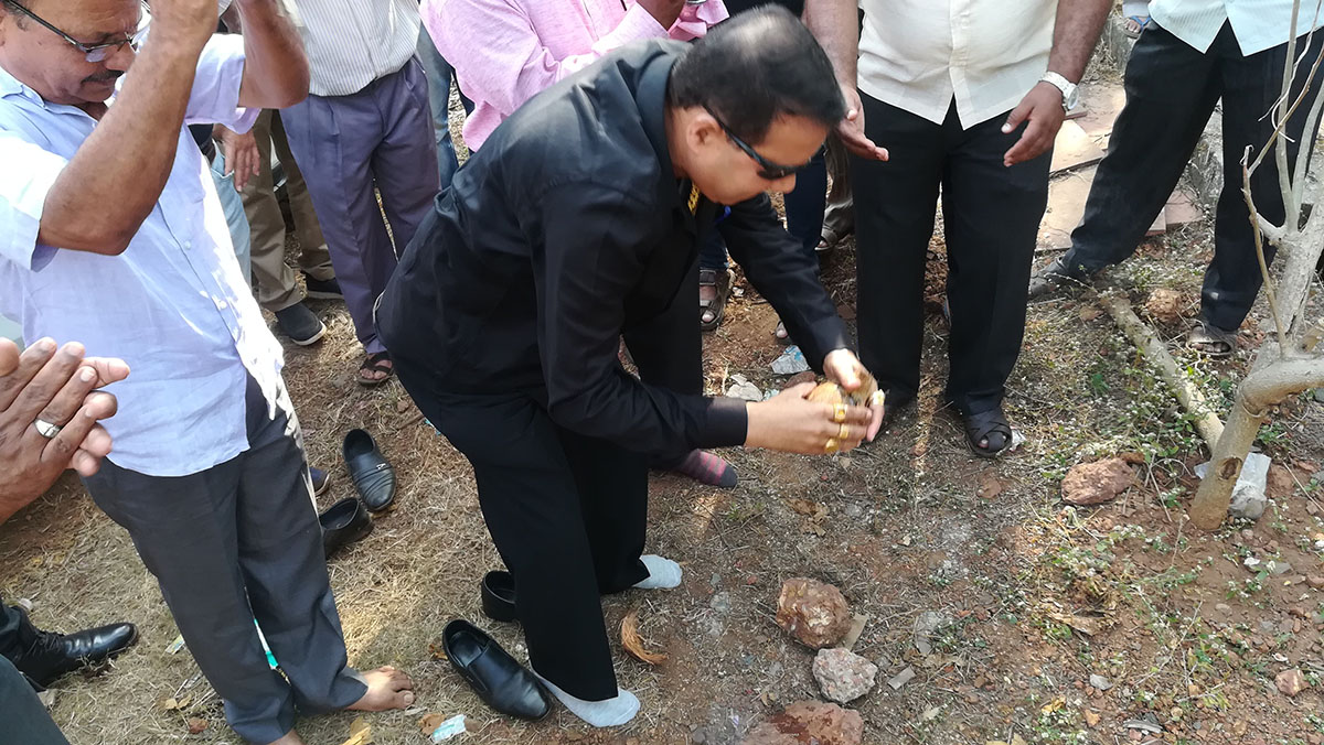 Foundation stone for new transformer Foundation stone for new transformer