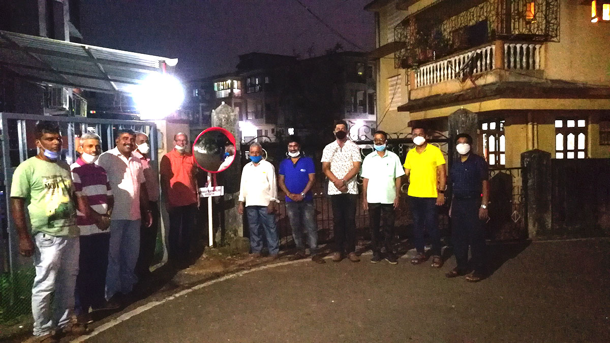 Traffic mirrors installed Traffic mirrors installed