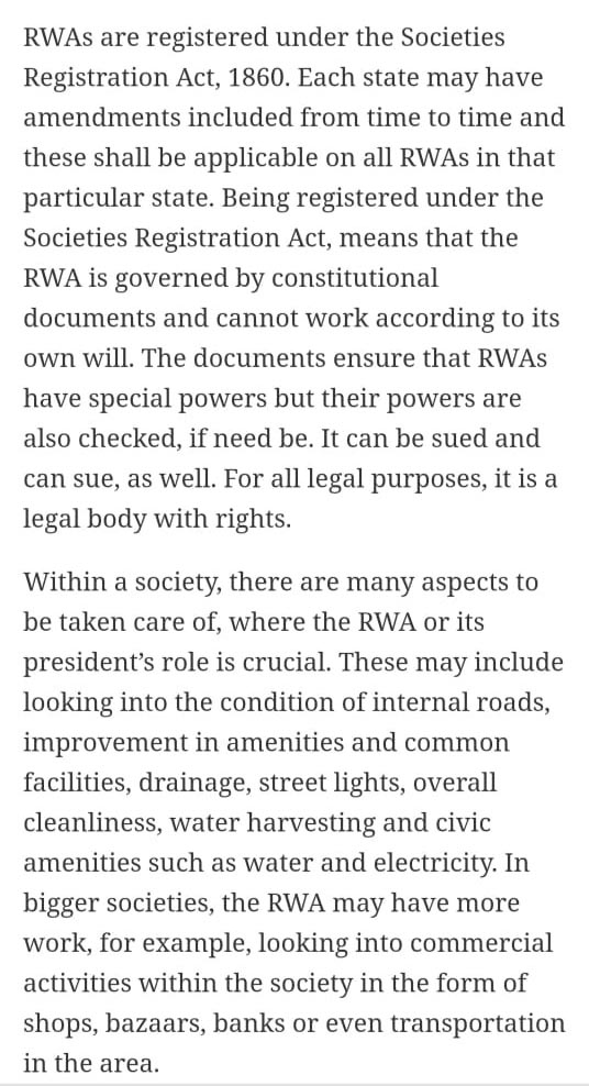What is a Residential Welfare Association?