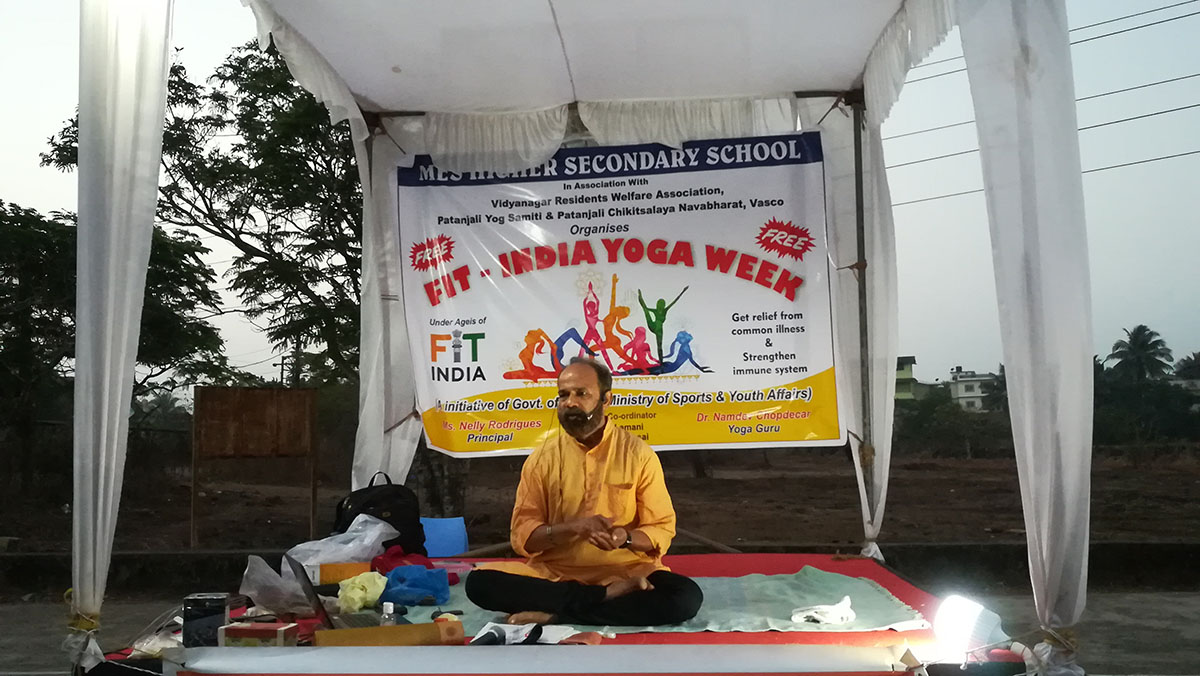Yoga camp was conducted by Yoga Guru Dr. Namdev Chopdecar.