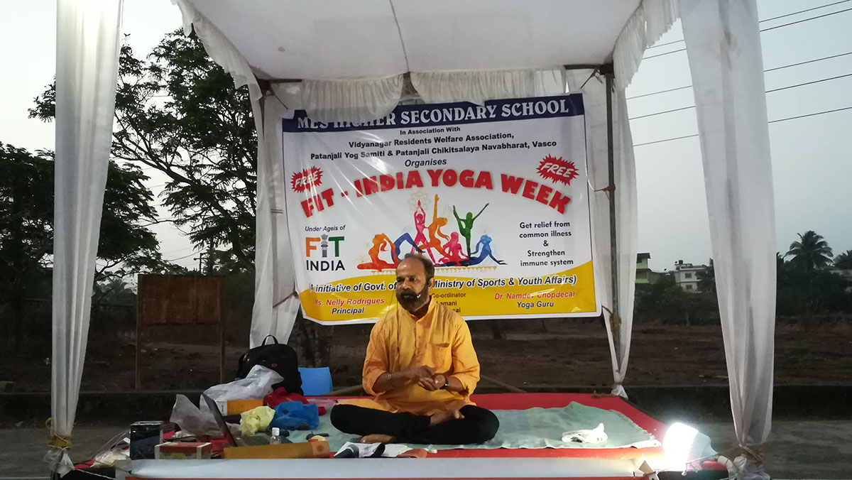 Yoga camp was conducted by Yoga Guru Dr. Namdev Chopdecar.