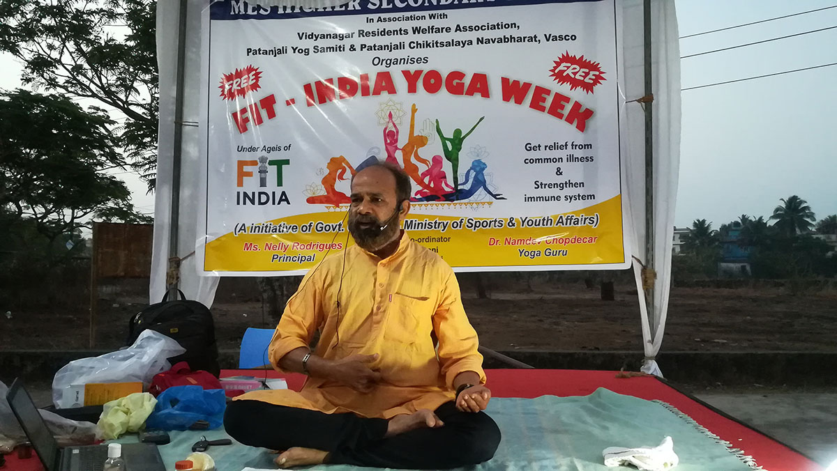 Yoga camp was conducted by Yoga Guru Dr. Namdev Chopdekar