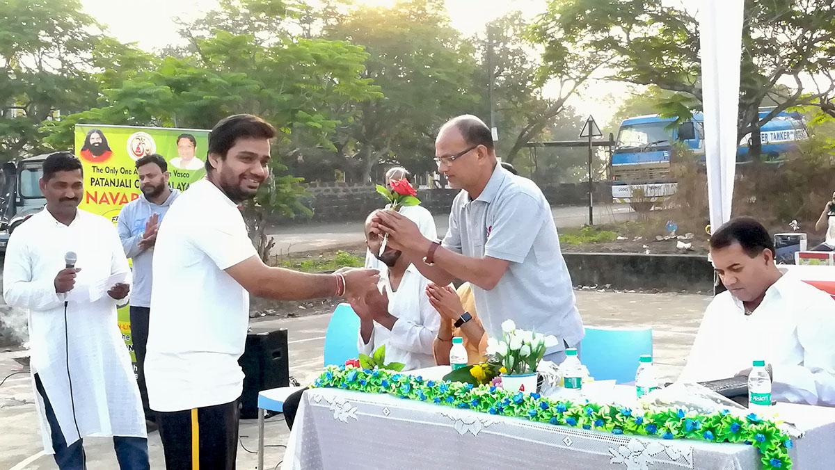 Association President Shri Santosh Desai being felicitated.